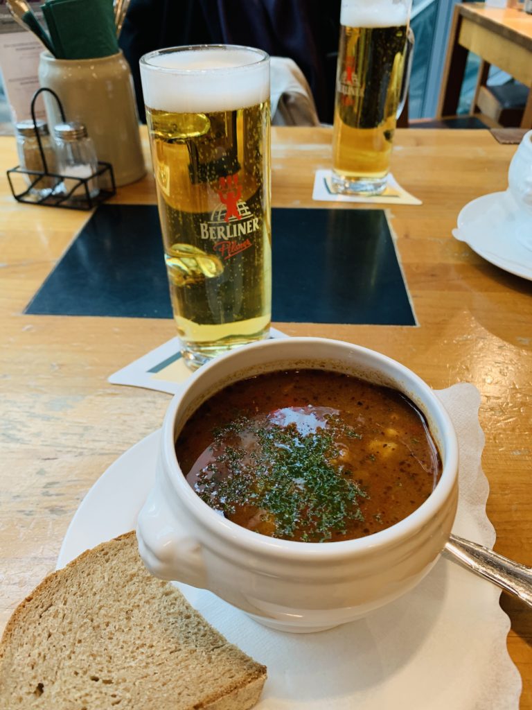 ドイツビールとスープ